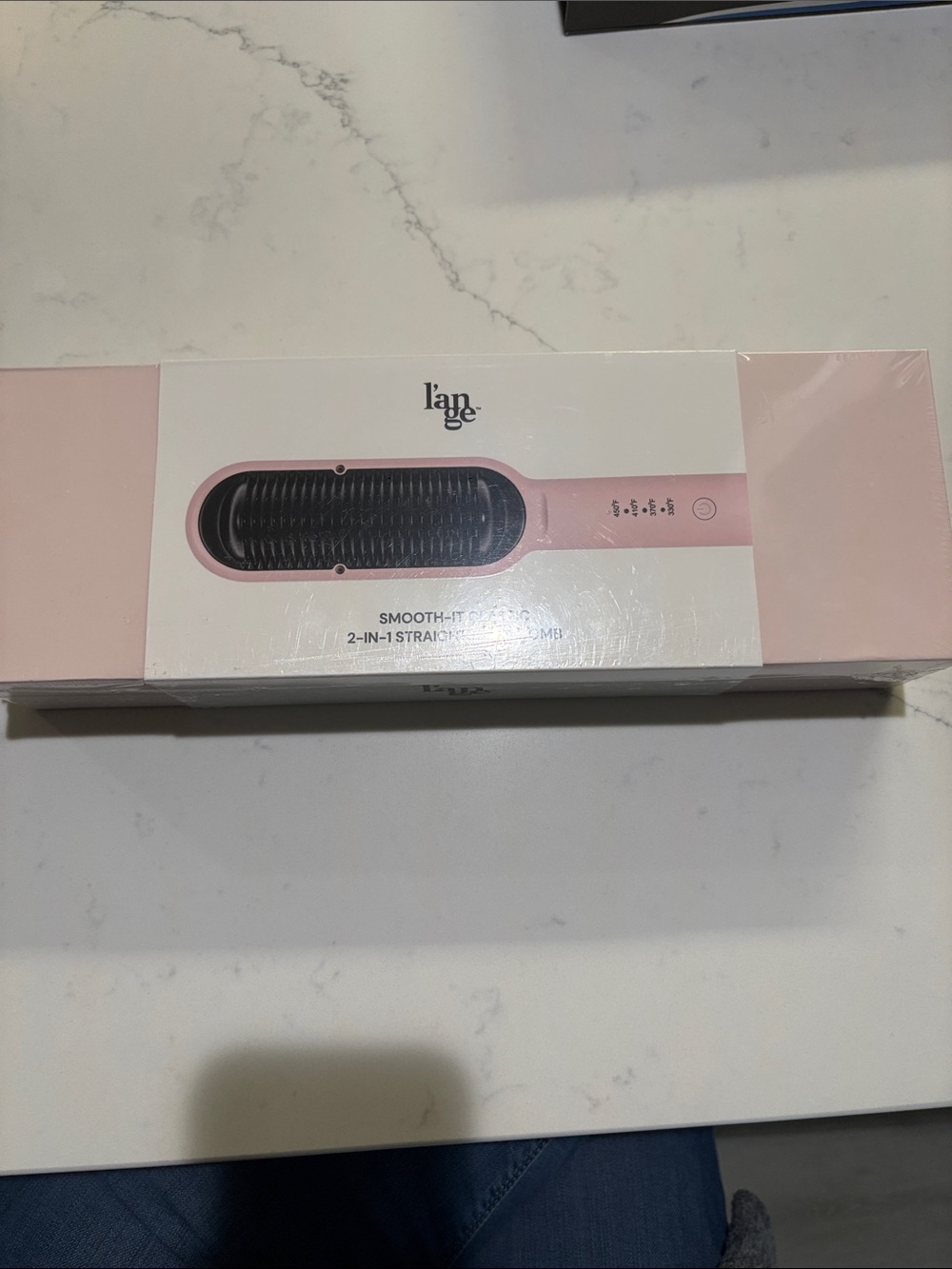 Lange 2-in-1 Straightening Comb in Pink and Black